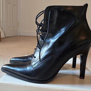 Bronx black booties, size 10